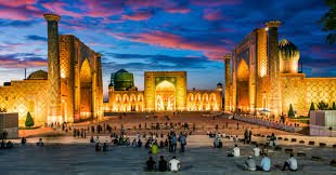 Stunning Islamic architecture at Registan Square in Samarkand, Uzbekistan